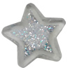 Acrylic Cabochons With Colorful Powder No Hole, Star 25mm, Sold by Bag