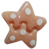 Resin Cabochons, No Hole Headwear & Costume Accessory, Star，The other side is Flat 13mm, Sold by Bag