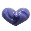 Resin Cabochons, No Hole Headwear & Costume Accessory, Heart，The other side is Flat 15x23mm, Sold by Bag