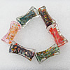 Gold Sand Lampwork Beads Bracelets, Bead Size:30x15mm Length:7.8 Inch, Sold by Strand