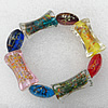 Gold Sand Lampwork Beads Bracelets, Bead Size:20mm Length:7.8 Inch, Sold by Strand