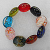 Luminous Lampwork Beads Bracelets, Bead Size:20mm Length:7.8 Inch, Sold by Strand