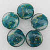 Luminous Lampwork Beads, Flat Round 28x13mm Hole:About 2mm, Sold by PC