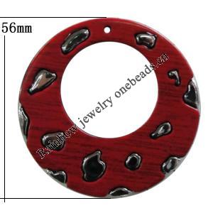 CCB With Acrylic Beads, 56mm Hole:2mm, Sold by Bag