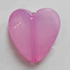 Transparent Acrylic Beads, Heart 21x20mm Hole:1mm, Sold by Bag 