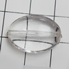 Transparent Acrylic Beads, Flat Oval 20x14mm Hole:1mm, Sold by Bag 
