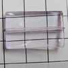 Transparent Acrylic Beads, Rectangle 26x16mm Hole:1mm, Sold by Bag 