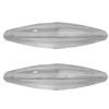Transparent Acrylic Beads, Faceted Oval 38x10mm Hole:1mm, Sold by Bag 