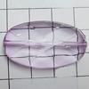 Transparent Acrylic Beads, Faceted Flat Oval 35x19mm Hole:1mm, Sold by Bag 