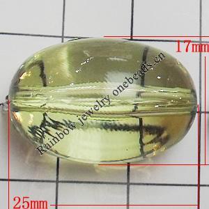 Transparent Acrylic Beads, Oval 25x17mm Hole:1mm, Sold by Bag