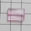 Transparent Acrylic Beads, Rectangle 15x11mm Hole:1mm, Sold by Bag 