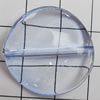 Transparent Acrylic Beads, Twist Flat Round 25mm Hole:1.5mm, Sold by Bag 