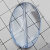 Transparent Acrylic Beads, Twist Flat Oval 36x25mm Hole:1.5mm, Sold by Bag 
