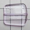 Transparent Acrylic Beads, Trapezoid 21x20mm Hole:0.5mm, Sold by Bag 