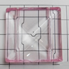 Transparent Acrylic Connectors, Square 36mm Hole:1.5mm, Sold by Bag 