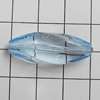 Transparent Acrylic Beads, Twist Oval 30x11mm Hole:1mm, Sold by Bag 