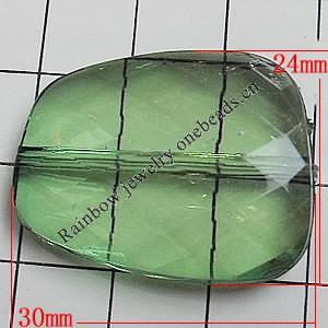 Transparent Acrylic Beads, Faceted Nugget 30x24mm Hole:1.5mm, Sold by Bag 