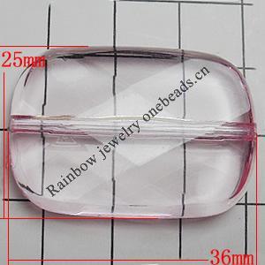 Transparent Acrylic Beads, 36x25mm Hole:2mm, Sold by Bag