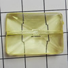 Transparent Acrylic Beads, Faceted Rectangle 25x17mm Hole:1mm, Sold by Bag 