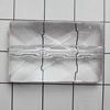Transparent Acrylic Beads, Faceted Rectangle 30x19mm Hole:3mm, Sold by Bag 