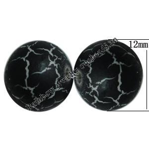 Crackle Acrlylic Beads, Round 12mm Hole:1.5mm, Sold by Bag