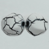 Crackle Acrlylic Beads, Edge Round 14x12mm Hole:2mm, Sold by Bag