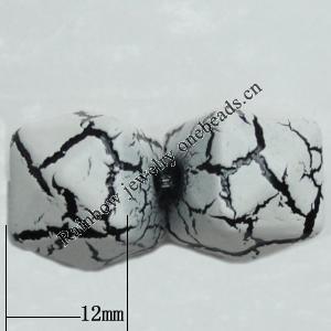 Crackle Acrlylic Beads, Polyhedron 12x12mm Hole:1.5mm, Sold by Bag