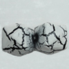 Crackle Acrlylic Beads, Polyhedron 12x12mm Hole:1.5mm, Sold by Bag