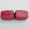 Crackle Acrlylic Beads, Rectangle 13x8mm Hole:1.5mm, Sold by Bag