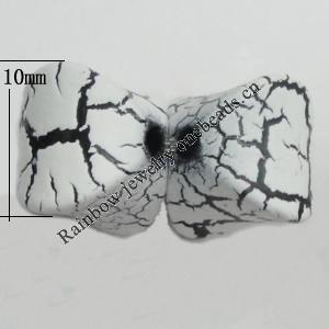 Crackle Acrlylic Beads, 10mm Hole:1.5mm, Sold by Bag