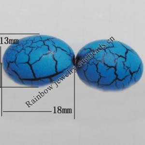 Crackle Acrlylic Beads, Oval 18x13mm Hole:2.5mm, Sold by Bag