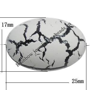 Crackle Acrlylic Beads, Flat Oval 25x17mm Hole:2.5mm, Sold by Bag