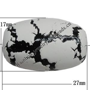 Crackle Acrlylic Beads, Column 25x17mm Hole:2.5mm, Sold by Bag