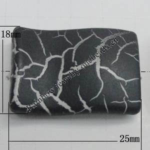 Crackle Acrlylic Beads, 25x18mm Hole:2mm, Sold by Bag