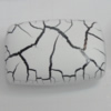 Crackle Acrlylic Beads, Rectangle 29x19mm Hole:1.5mm, Sold by Bag