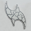 Crackle Acrlylic Beads, 49x23mm Hole:2.5mm, Sold by Bag