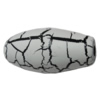 Crackle Acrlylic Beads, Oval 36x18mm Hole:4mm, Sold by Bag