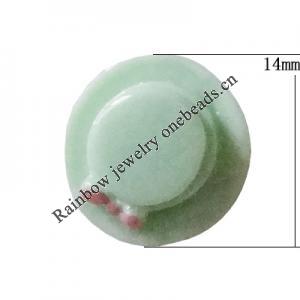 Resin Cabochons, No Hole Headwear & Costume Accessory, Hat，The other side is Flat 14mm, Sold by Bag