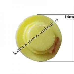 Resin Cabochons, No Hole Headwear & Costume Accessory, Hat，The other side is Flat 14mm, Sold by Bag