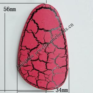 Crackle Acrlylic Beads, 56x34mm Hole:3.5mm, Sold by Bag