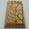 Crackle Acrlylic Beads, Trapezium 44x34mm Hole:1.5mm, Sold by Bag