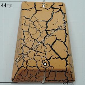 Crackle Acrlylic Beads, Trapezium 44x34mm Hole:1.5mm, Sold by Bag