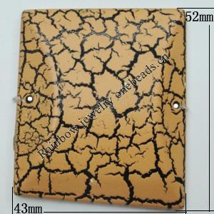 Crackle Acrlylic Beads, 52x43mm Hole:2mm, Sold by Bag