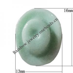 Resin Cabochons, No Hole Headwear & Costume Accessory, Hat，The other side is Flat 16x13mm, Sold by Bag