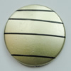 Painted Spray-paint Stripe Acrylic Beads, Flat Round 40mm Hole:2mm, Sold by Bag 