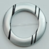 Painted Spray-paint Stripe Acrylic Beads, Donut 35x21mm Hole:2mm, Sold by Bag 