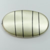 Painted Spray-paint Stripe Acrylic Beads, Flat Oval 50x30mm Hole:2mm, Sold by Bag 