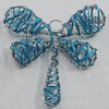 Iron Thread Component Handmade Lead-free, Dragonfly 60x57mm Hole:6.5mm, Sold by Bag