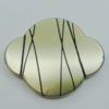 Painted Spray-paint Stripe Acrylic Beads, 50x40mm Hole:2mm, Sold by Bag 