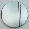 Painted Spray-paint Stripe Acrylic Beads, Flat Round 50mm Hole:2mm, Sold by Bag 